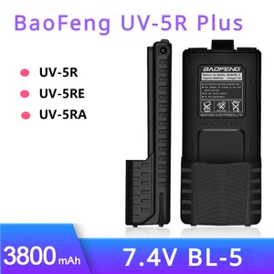 baofeng uv-5rプラス7.4v 3800mAh rideableaseableバッテリーUV5raラジオアクセサリーUV5Re Walkie Talkie BL-5拡張Li-ion Camping 10ベストセールスbaofengバッテリー-10