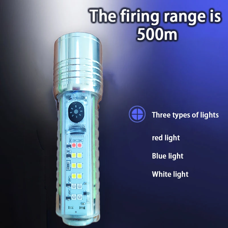 520A Mini Flashlight LED High Power Outdoor Flashlights Lithium Battery Camping  USB Charger Portable Self Defense Torch Light