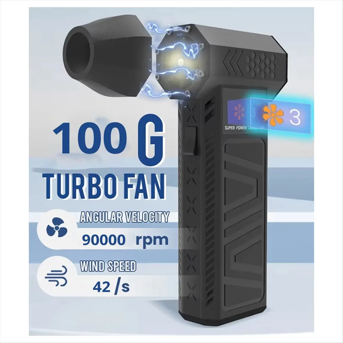 

Новый турбовентилятор AS62 X3-M: Мощный воздуходув 130000 об/мин, регулируемая скорость ветра 52 м/с, бесщеточный двигатель (8000 мАч)