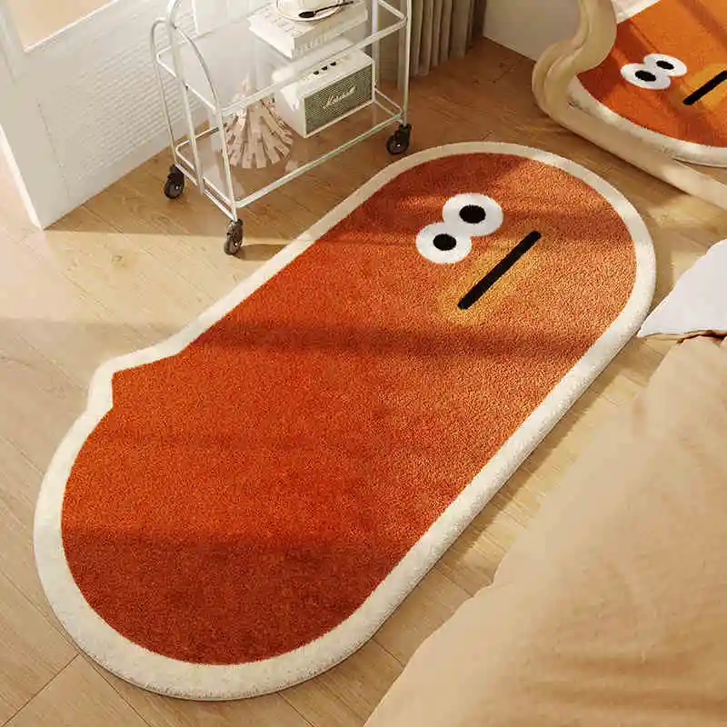 Imitation Cashmere, Funny And Interesting Expressions, Bedside Carpet, Cartoon Master Bedroom, Bed End Dressing, Floor Mat, Tata