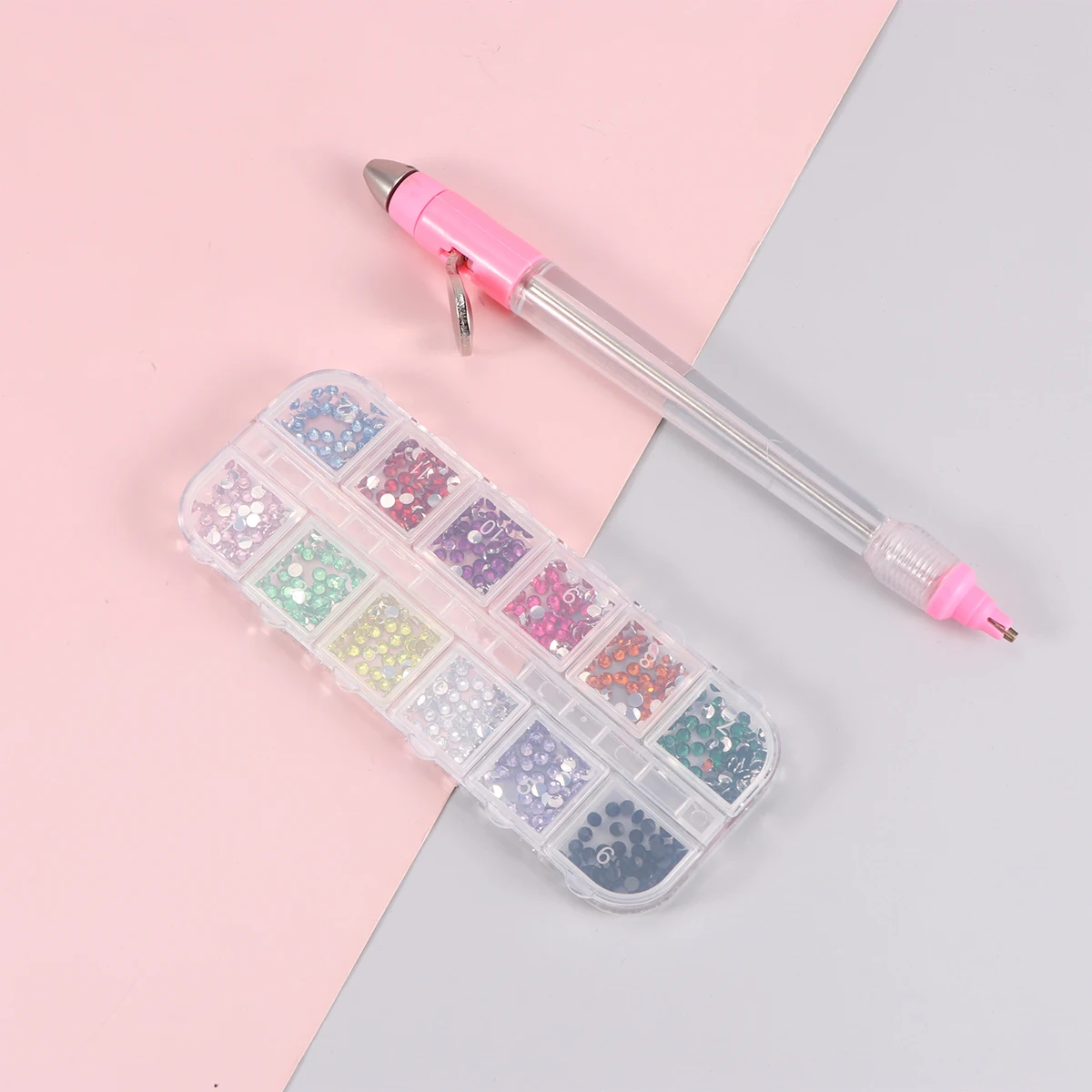 

Rhinestone Set Manicure Tools Sparkling Decoration Kit for DIY Art Craft Salon Nail Tools Nail Art Decoration Use