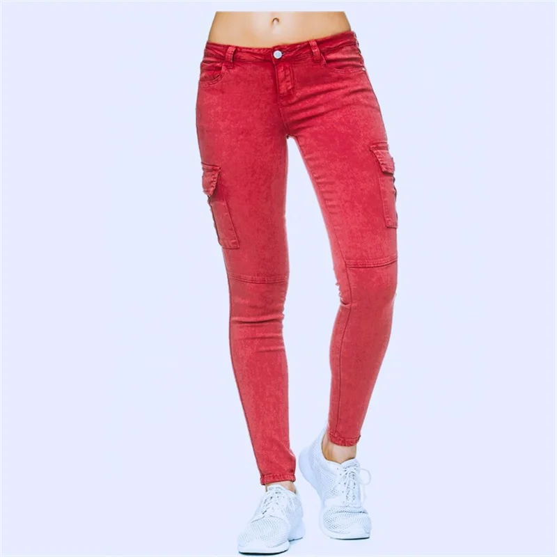 Arazooyi moda Jeans donna pantaloni Cargo Capris Casual Denim Pant abbigliamento donna pantaloni Pantalones Mujer Jean Ladies Cowboy