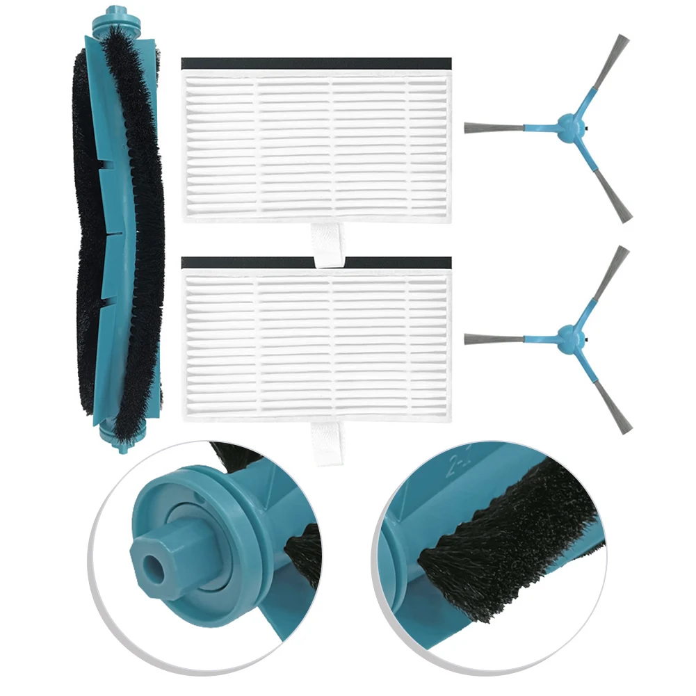 1 * الفرشاة الرئيسية + 2 * فلتر + 2 * استبدال الفرش الجانبية لـ Conga 9590/9990/10090 AI Sweeping Machine Kit قطع غيار الأجهزة المنزلية #3