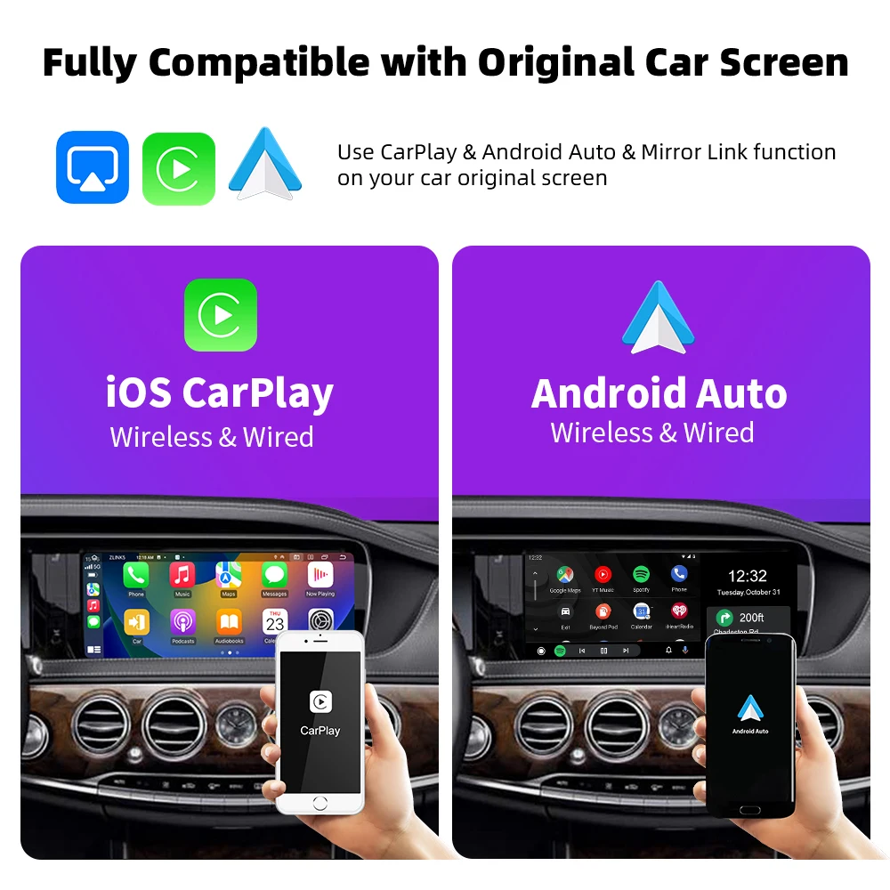 EKIY Wireless CarPlay For Mercedes Benz S-Class W222 W217 2014-2018 With Mirror Link AirPlay Car Play Functions USB Camera View