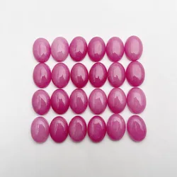 fashion new Pink natural Stone oval Cabochon Bead 13x18MM jewelry making Ring necklace accessories 50Pc wholesaleNo hole