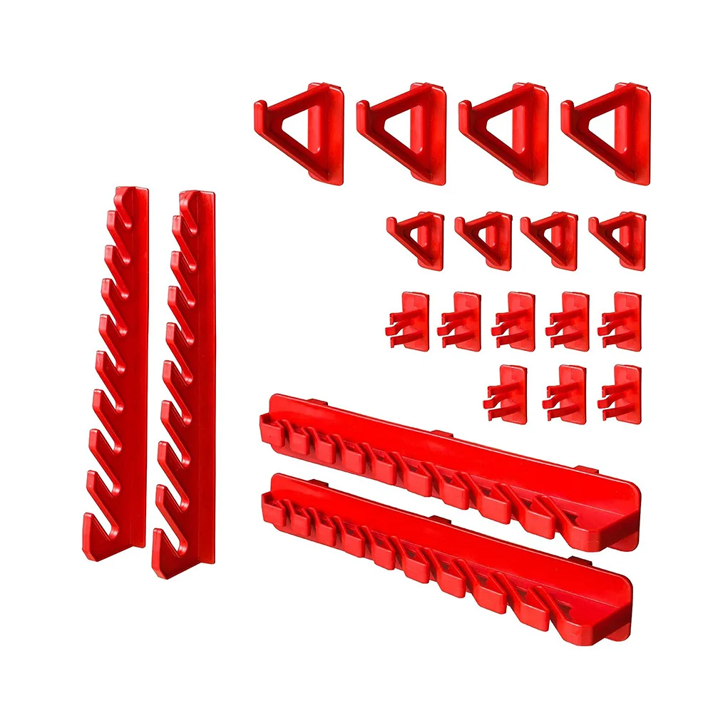 Wall Mounted Storage Bins 28 Stacking Boxes Rack Storage Organizer Garage Wall Panels Hooks Plastic Shop Tool for Screw Nails