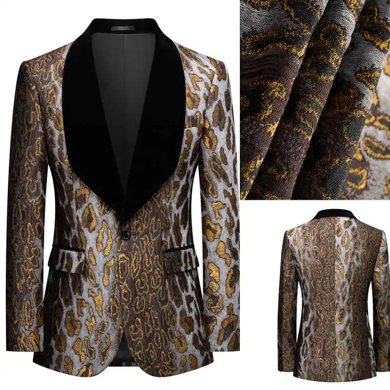 

Modern Jacquard Men's Suit Coat Shawl Lapel Tuxedos Single Breasted Groom Wear Business Party Only Blazer Customized
