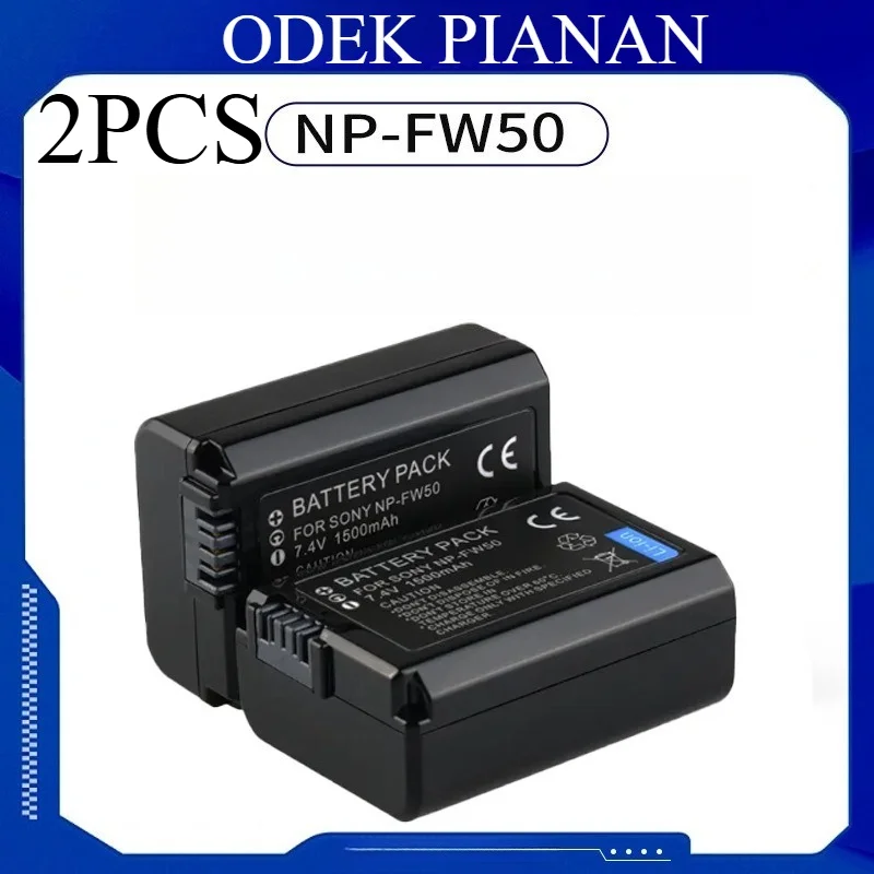 

2PCSNP-FW50 Replacement Battery for Sony Camera 100% Decoded Compatible with A5000/NEX5T/A5100/A6000/A7R2 1080mAh High Capacity