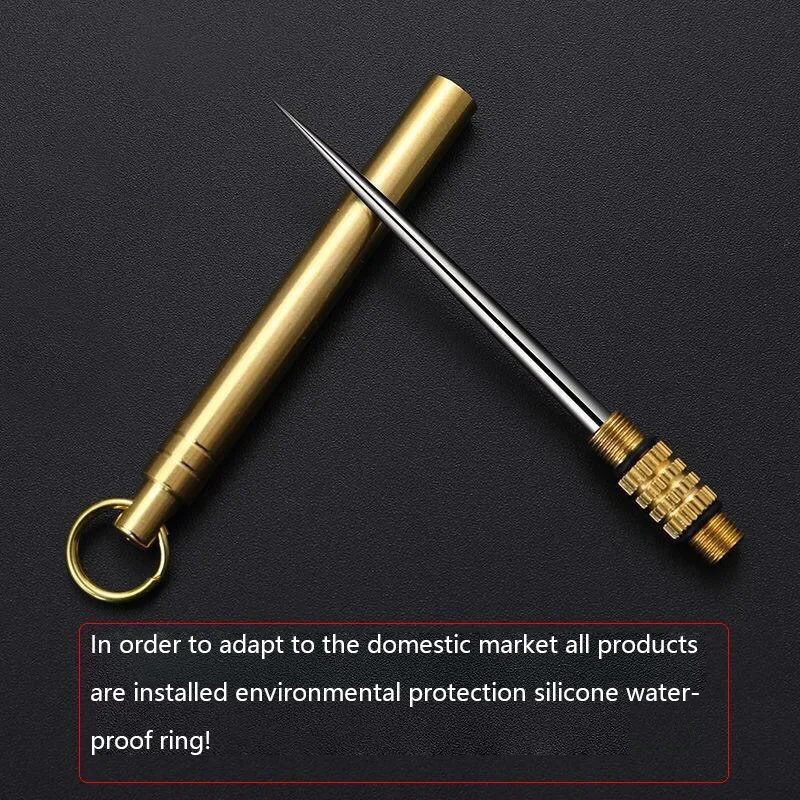 Portable Multifunctional Toothpick Bottle Titanium Outdoor Fruit Fork Camping Tool Toothpick Tube Stronger Than Dental Floss