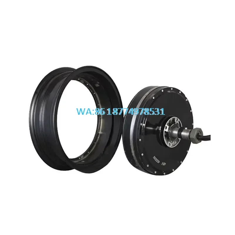 Wmwmnu for 13inch 4000W Brushless 72V Aluminum Single Shaft Hub Motor IP67 Waterproof Disk Brake Detached Removable Rim