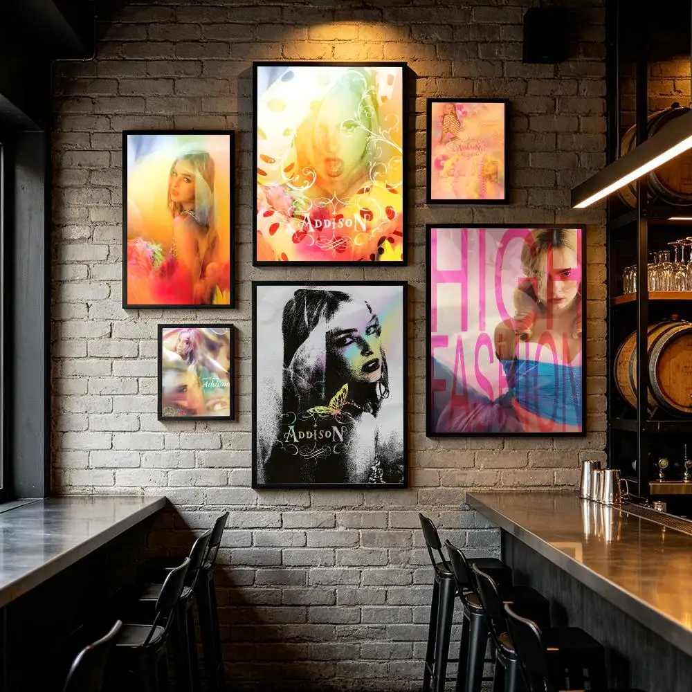 A-Addison R-Rae Singer Poster Art HD Art Sticky Wall Waterproof Home Living Room Bar Decoration
