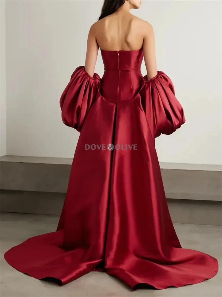 Satin Bride Trail with Sleeves Wedding Train Detachable Accessory Photography Party Wedding Bridal Accessories Custom Made image 3