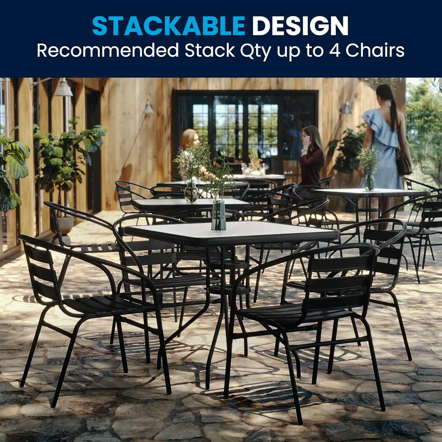 5-Piece Patio Dining Set with 31.5