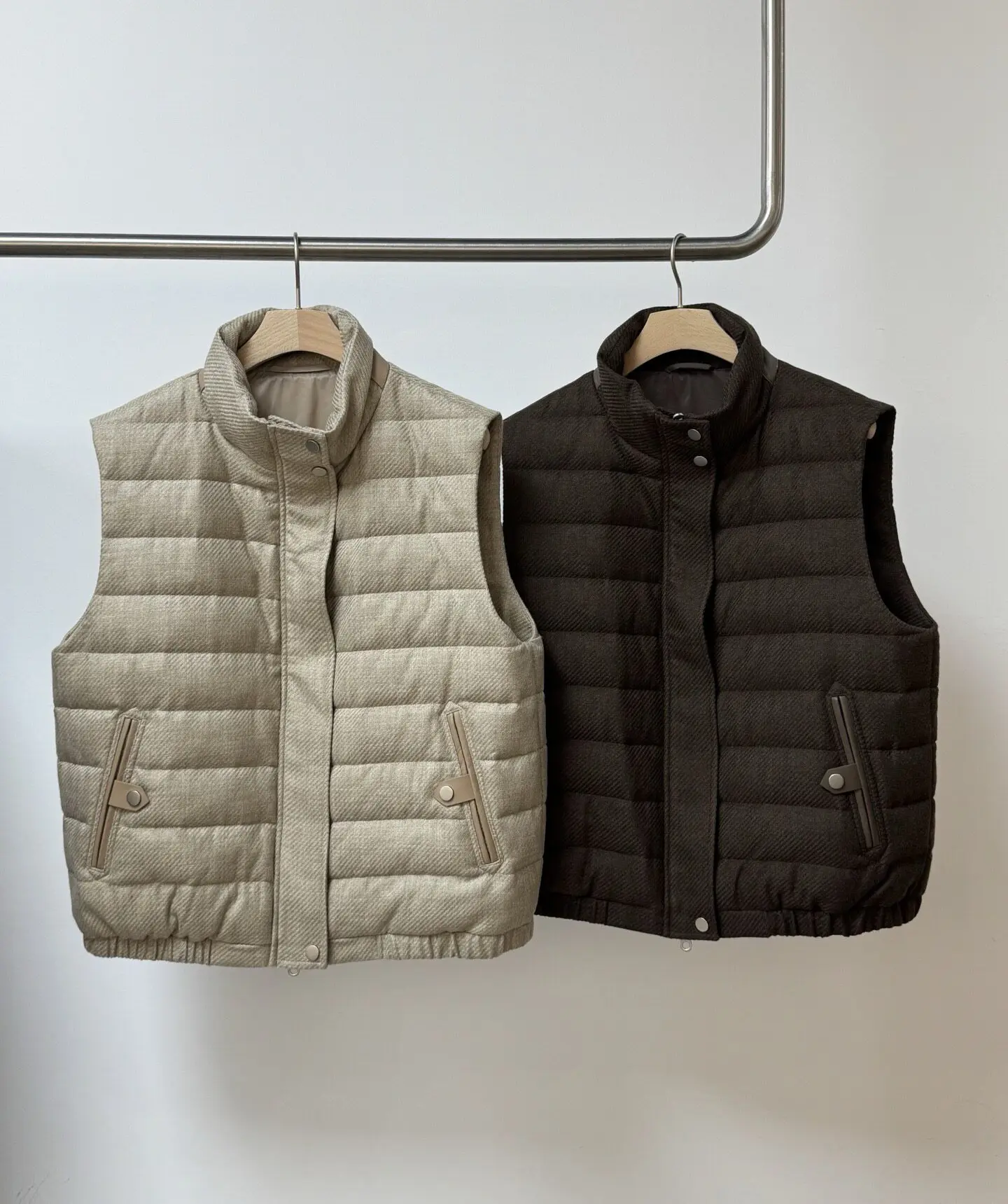 2026 Autumn Winter New Women's High Quality Standing Collar Goose Down Vest
