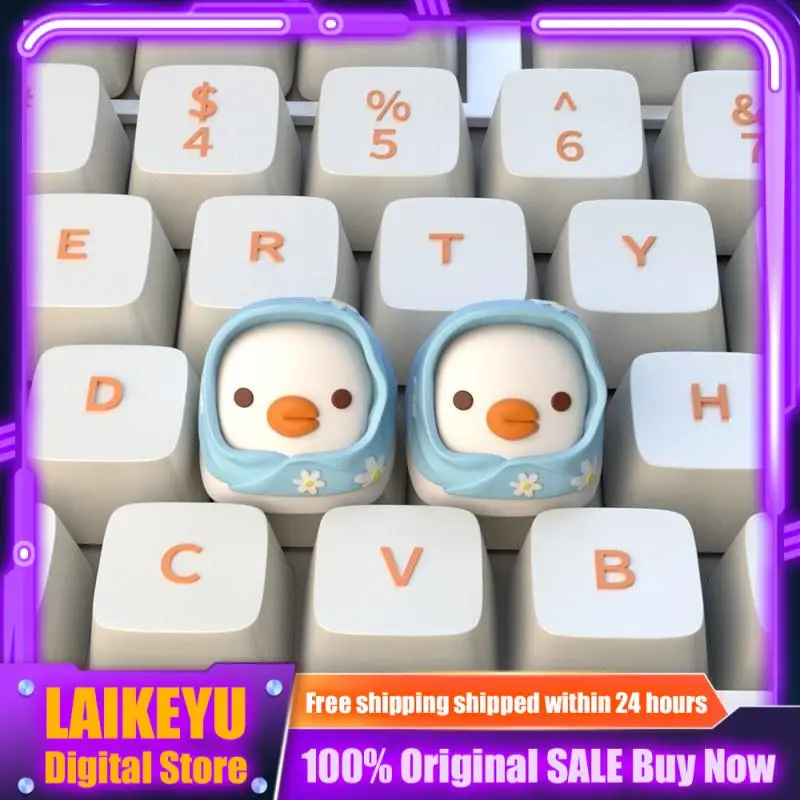 Duckling themed keycaps cross axis resin mechanical keyboard PC gaming keyboard collectible gifts customized cute keycaps