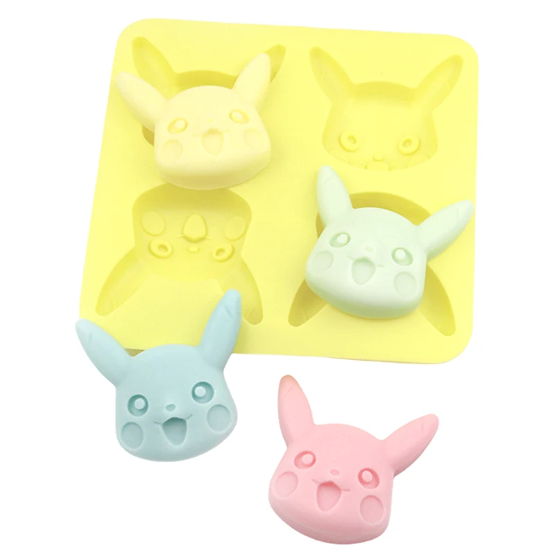 Pikachu Anime Silicone Chocolate Mold Pastry Bread Cake Mold Non-Stick Baking Mold DIY Baking Tray Kids Toys