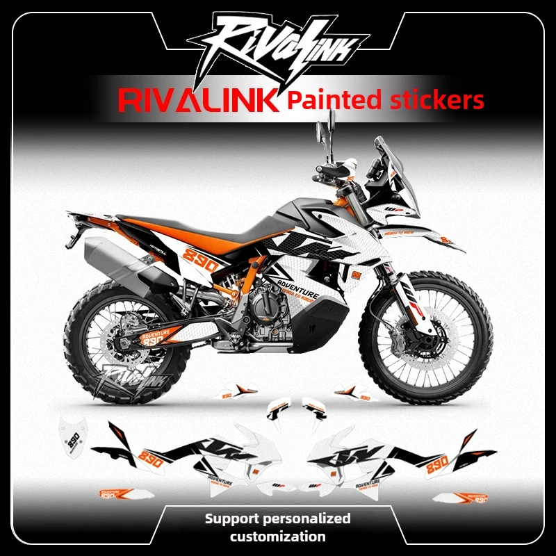 OTOM Custom Team Graphics Backgrounds Decals For 3M Stickersfor KTM 790 Adventure 890 ADV R 2019 2020 2021 No.KT79ADR1922012-PR