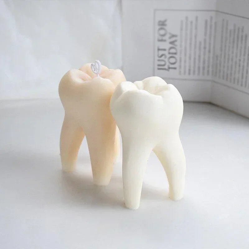 Large Tooth Candle Mold Creative Tooth Incense Candle Gypsum Silicone Mould for Baking Decoration Kitchen Accessories