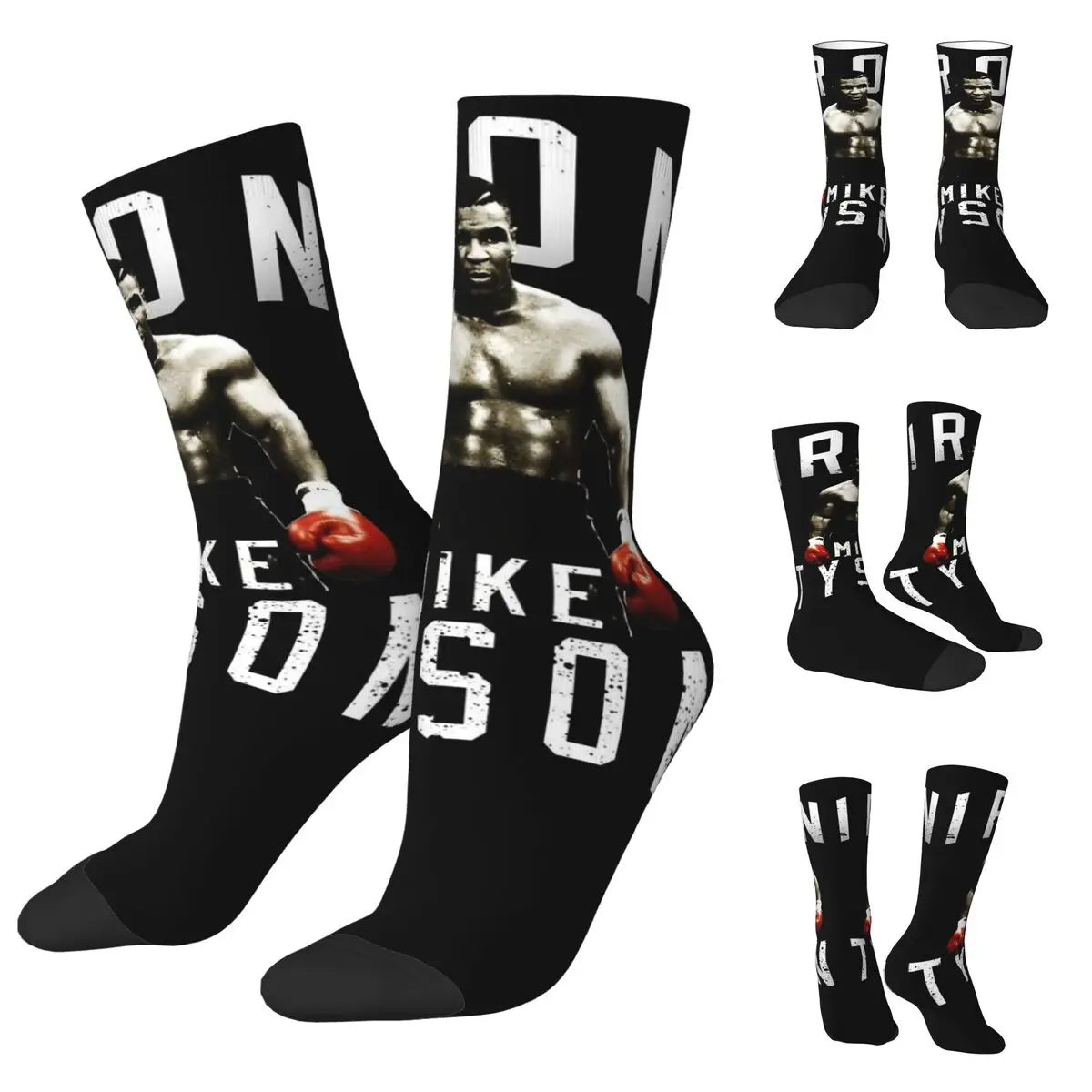 Mike Tyson Boxing Retro Boxing Men and Women printing Socks,Leisure Applicable throughout the year Dressing Gift