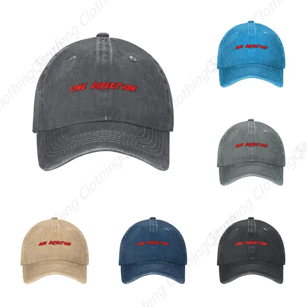 One Music Direction Baseball Cap for Men Women, Adjustable Mesh Washed Denim Baseball Cap Hatdeep Heather