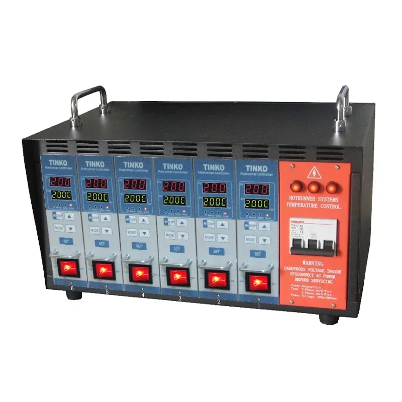 6 Zone Industrial 3.6KW PID Temperature Controller For Hot Runner System Inje Ction Plastic Molding Machine SSR Relay Output