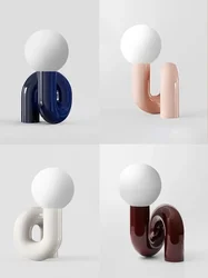 Nordic Resin Desk Lamp Living Room Floor Light Bedroom Corridor Porch Restaurant Home Decoration Led Lighting Indoor Kitchen