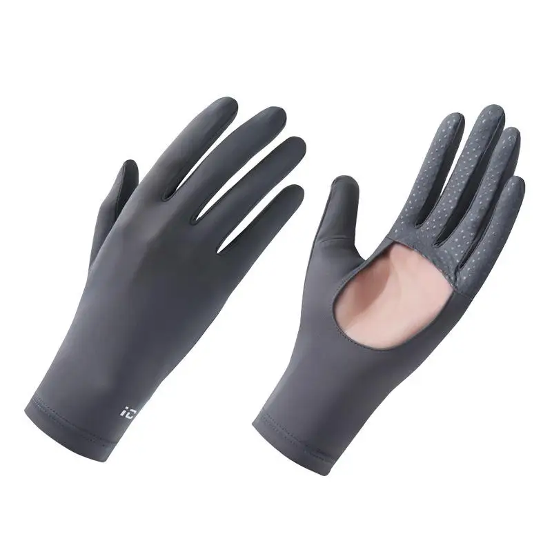 Guantes de protección solar para mujer D289 verano ciclismo ahuecado transpirable antideslizante Flip Finger pantalla táctil guantes sensibles al hielo