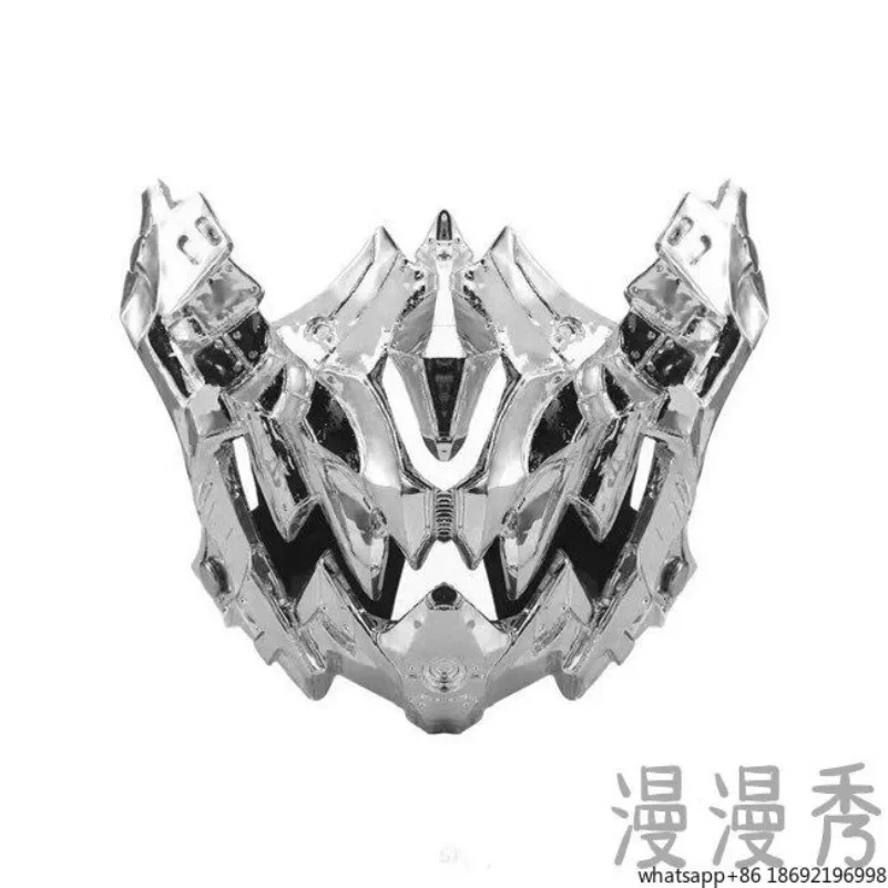 Metal Punk Mask Silver Gold Mechanical Steam Wind Robot Performance COS Mask Men and Women Stage Supplies