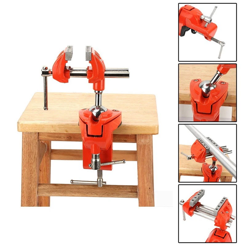 

70MM Bench Vise Small Mini Universal Table Vise Small Vise Aluminum Heavy Duty Household Woodworking Bench Vise