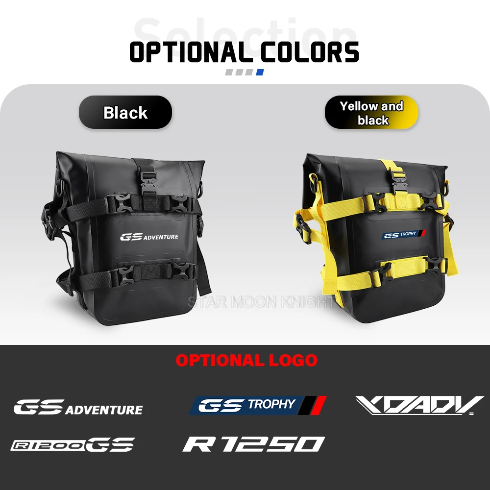 Para BMW R1250GS R1250 GSA R1200GS LC ADV R 1200 1250 GS TROPHY bolsas de barra de choque para marco de motocicleta bolsa de parachoques lateral impermeable de 8L