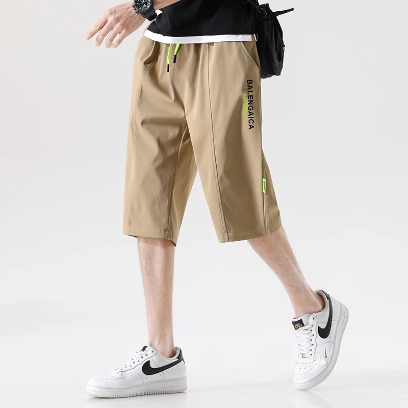 Summer Letter Printed Men Streetwear Short Pants 2023 Korean Casual Breathable Pantalones Cortos Hombre Mens Bermudas Masculina