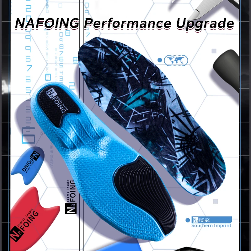 NAFOING Orthopedic Insoles For Flat Foot Feet Arch Support Plantar Fasciitis Medical Insoles EVA Sport Insoles For Shoes For Man