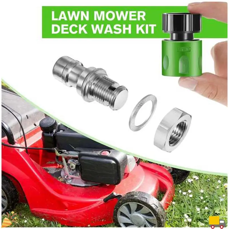 A32HOT-2Set Lawn Mower Deck Wash Kit,Riding Lawn Mower Cleaning Attachment For Lawn Mower Tractor,Deck Wash Adapter Accessories