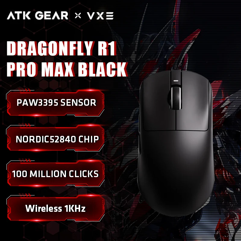 

Vgn Vxe Dragonfly R1 pro Max Lightweight Wireless Gaming Mouse Ergonomic Design with PAW3395 Sensor Low Latency Long Esports