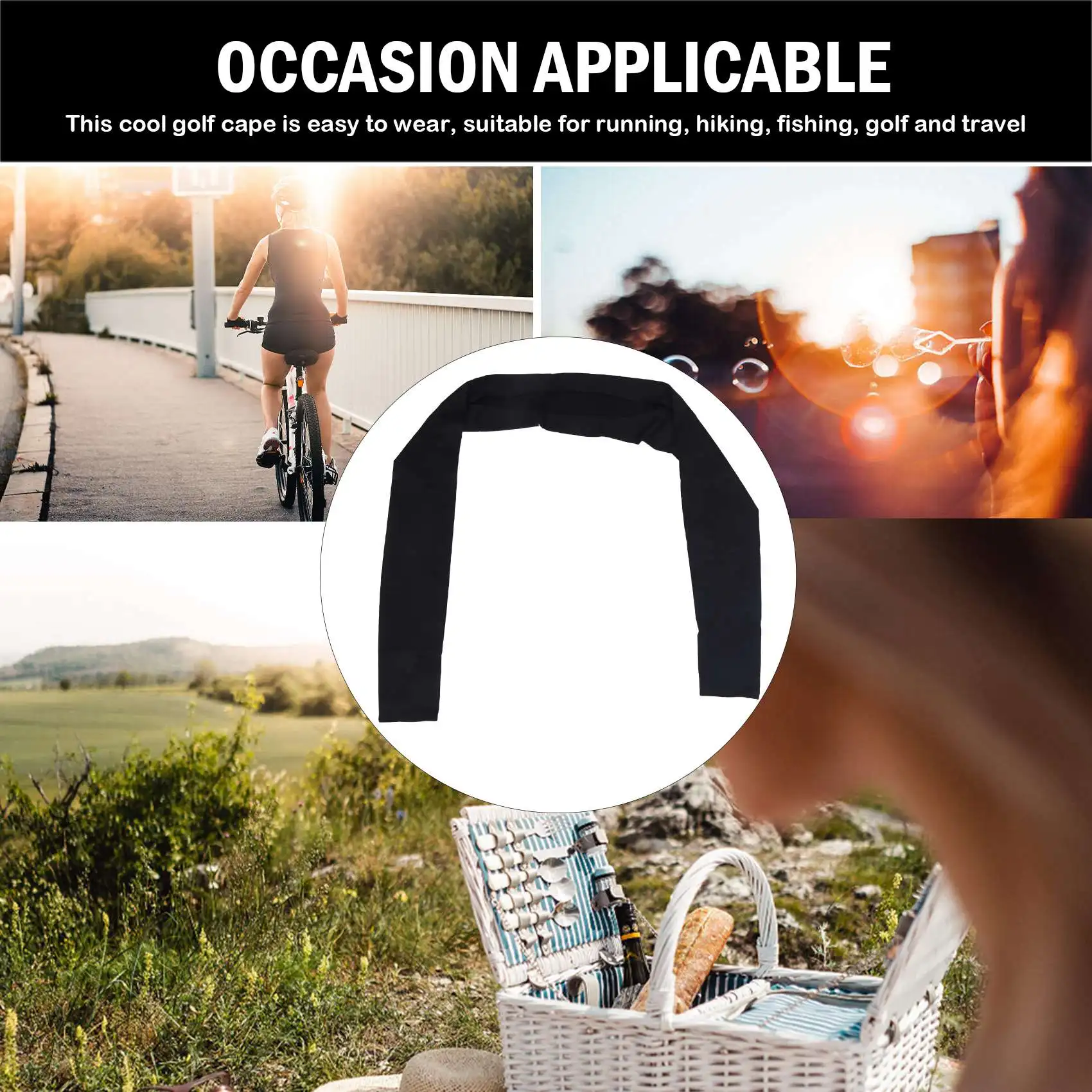 4 Pcs Cooling Shawl Sleeves Sun Protection Shawl Golf Shawl Anti-UV Sleeves With Finger Hole For Cycling Eco-Friendly