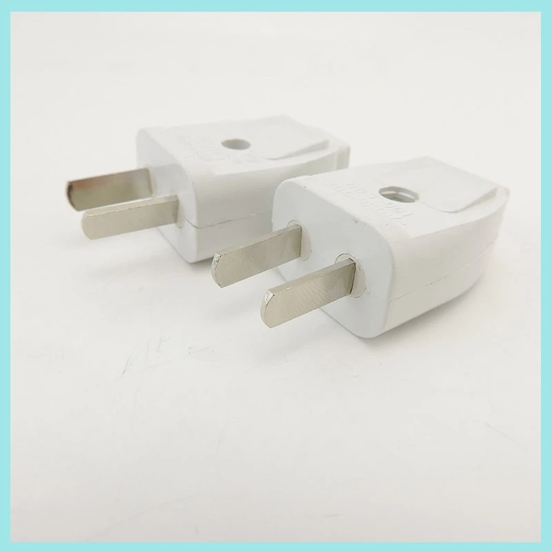 100v 220v 250v 10A  US AU Plug 2 Flat Pin Diy Replacement Rewireable Wall Power Plug Adapter AC White Color Rotatable B2