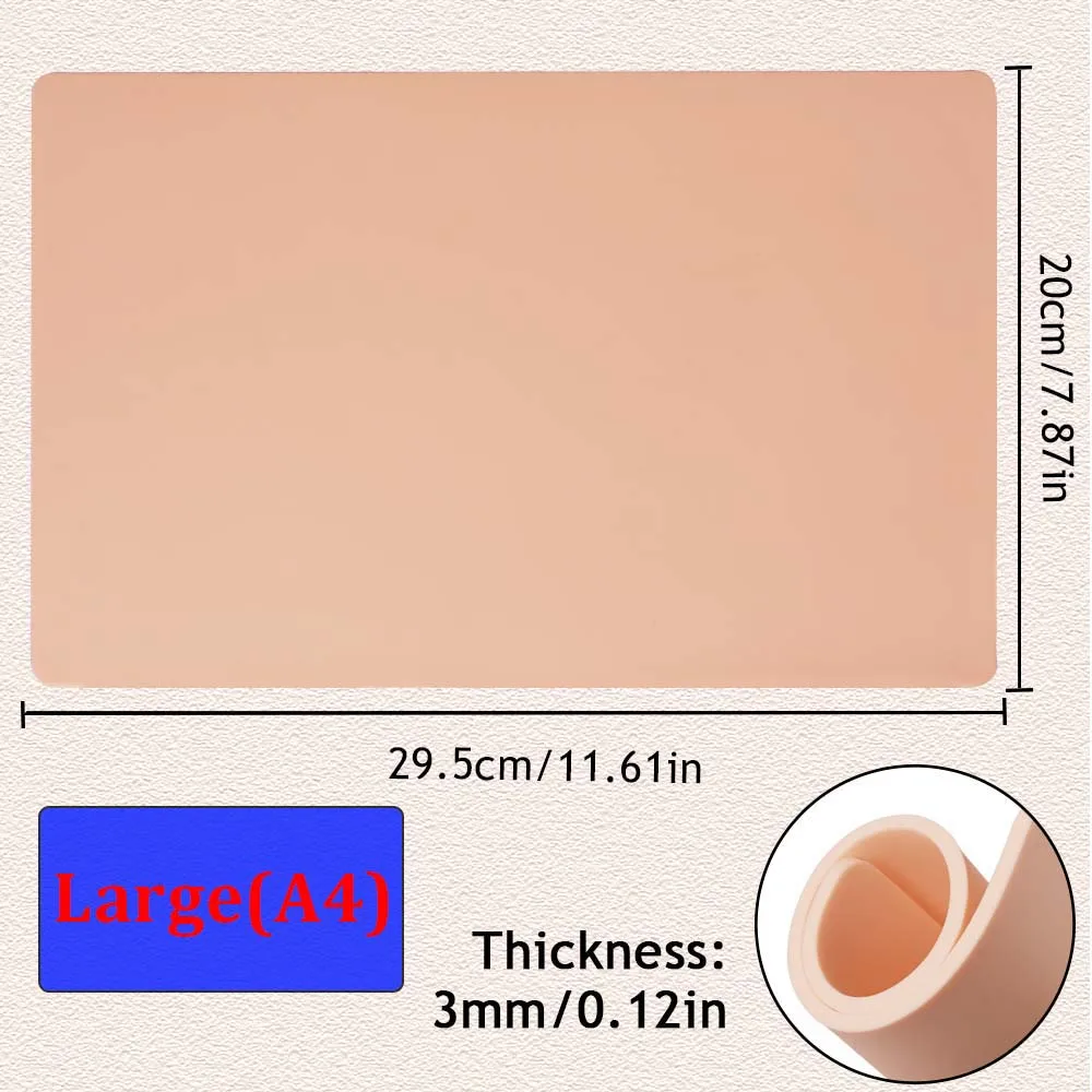 15/10/8/5/1 stücke Tattoo Praxis Haut 3MM Silikon Gefälschte Haut Doppelseitig für Permanent Make-Up Training Versorgung Tattoo Zubehör