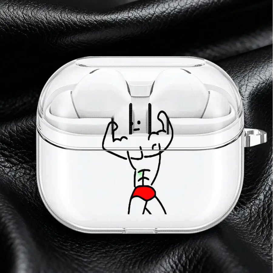 Muscular People Clear Earphone Cases Cover Case For Samsung Galaxy Buds 2 3Pro 4Pro 4 Pro 3 FE Live