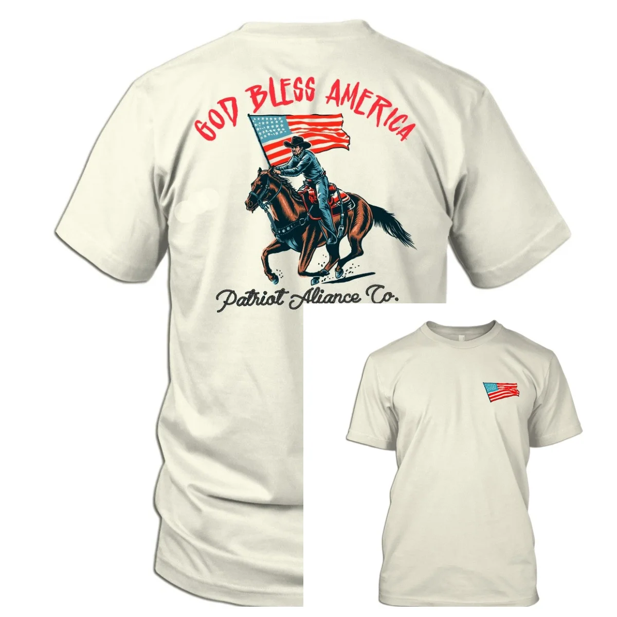 Camiseta God Bless America 2026 – Camiseta táctica Patriot Alliance de alta gama, estilo unisex para hombres y mujeres