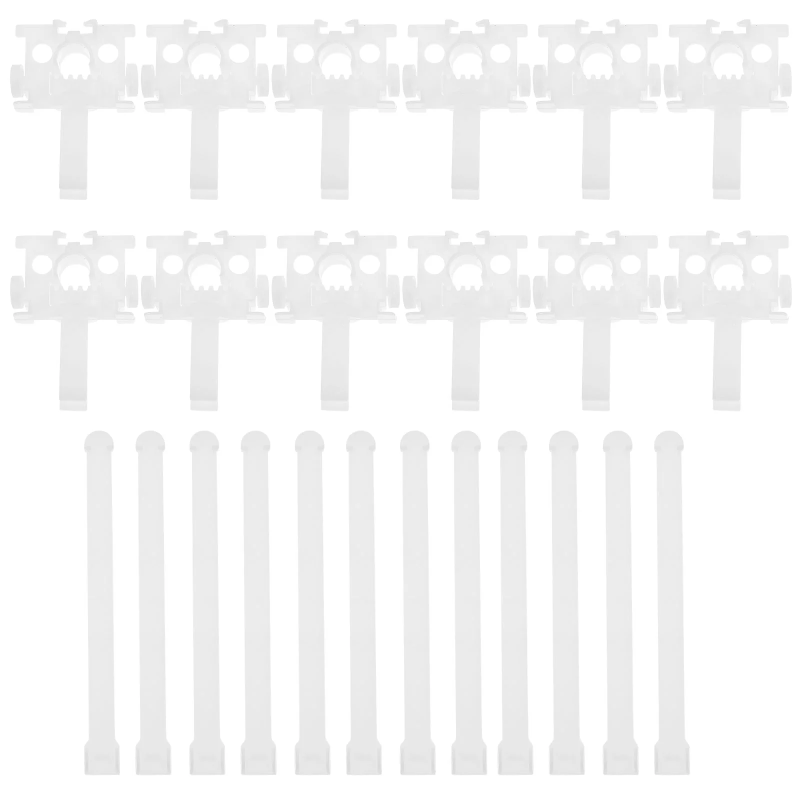 12 Sets Drapery Accessories Curtain Pulley Vertical Blind Replacement Wear Parts Repair Slats Shade Stem Kit Carrier Plastic