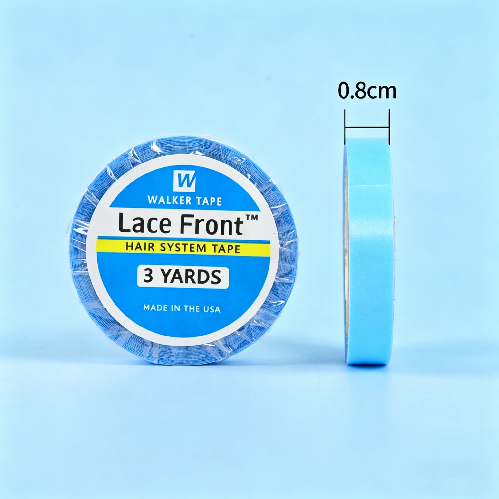 1/2/3/5/10 Roll 0.8 CM*3 Yards Super Hair Blue Tape Double-Sided Adhesive Tape for Hair Extension/Lace Wig/Toupee