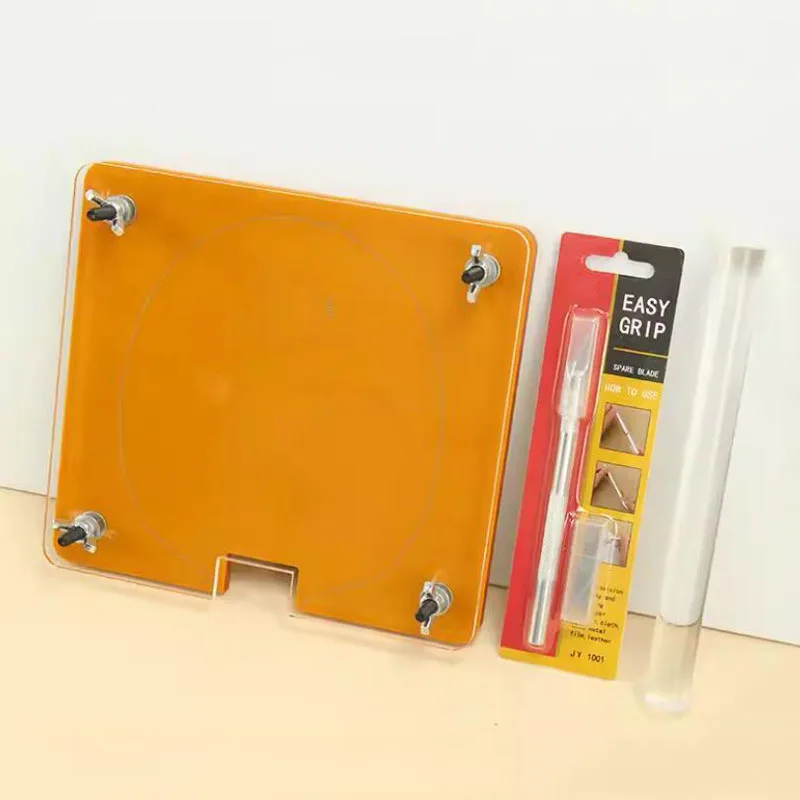 Table Tennis Racket Rubber Pressing Tool Kit with Glue Roller and Cutter