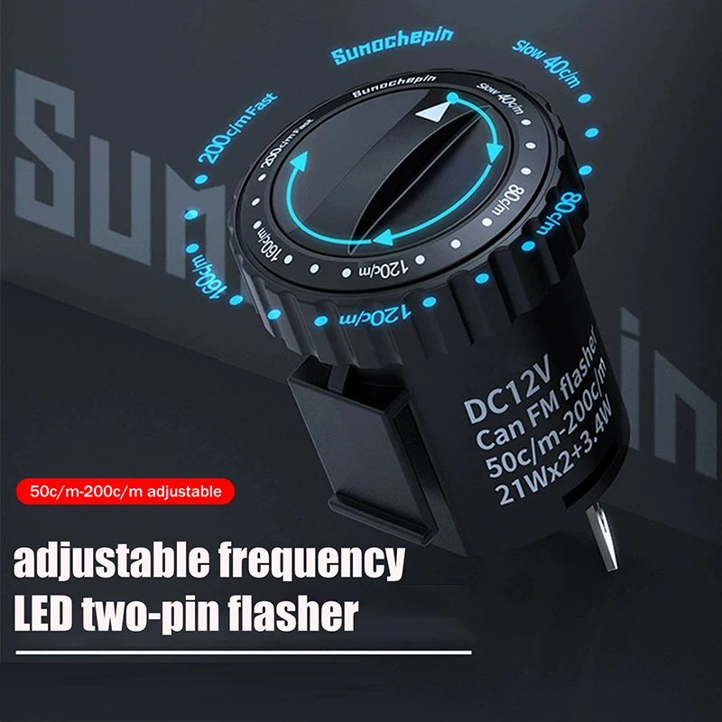 2 Pin Adjustable LED Flasher Relay Turn Signals Blinker Indicator Relays 12V Motorcycle Accessories
