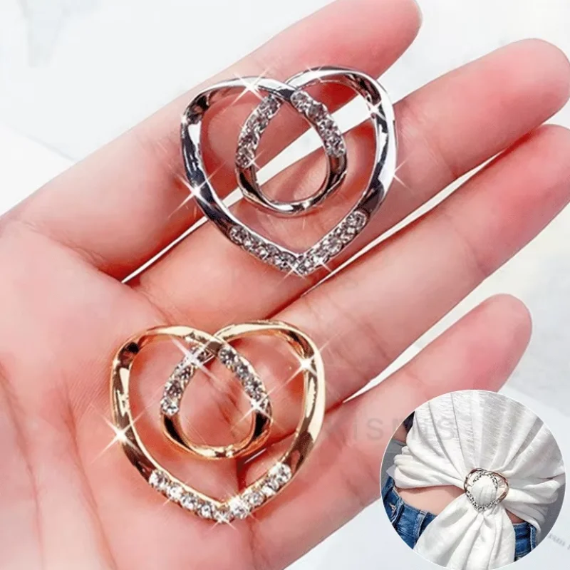 حلقة زر زاوية من القماش، مشبك وشاح، حاشية قميص متعددة الاستخدامات، تي شيرت / إكسسوار تزيين الملابس النسائية، بروش.