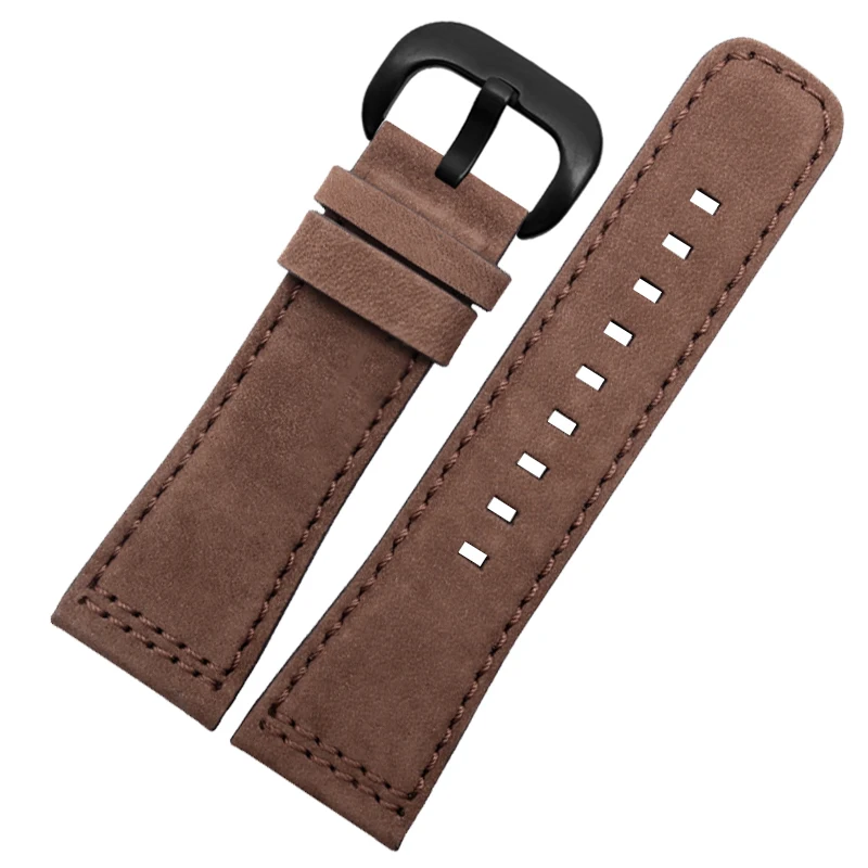 For Seven Friday P1 Q2/03/M2/M021 T2 Genuine Leather Watch band Vintage Diesel Large Size Metal Riveted Men Strap 28MM Bracelet