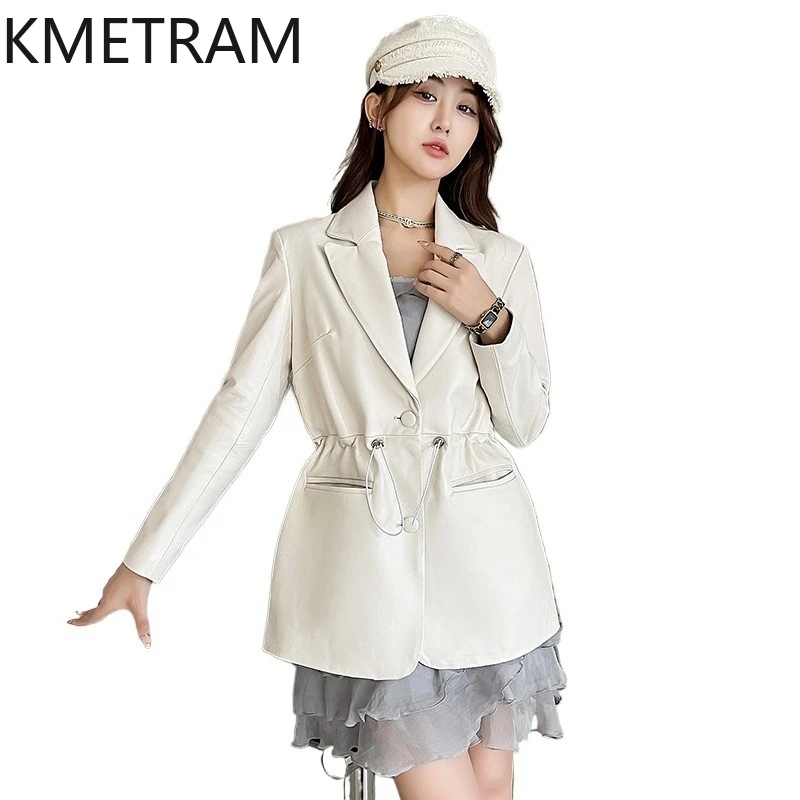 100% Top Layer of Sheepskin Jacket Woman V-neck Genuine Leather Jackets Women New in Outerwears Fall Clothes 2025 дубленка