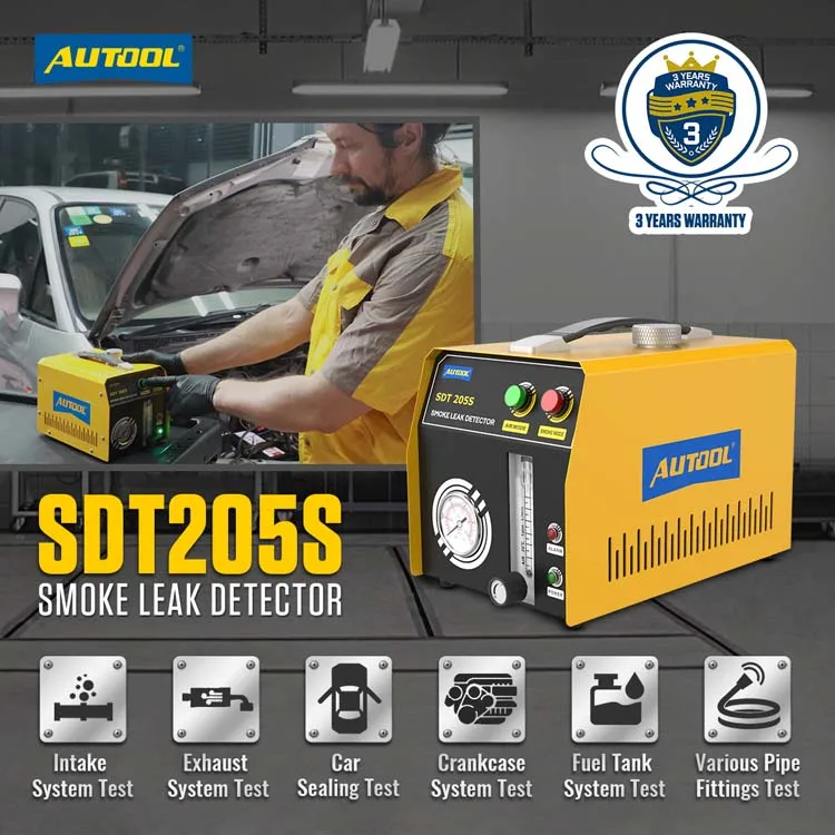 2026 brand NEW SDT205S  Smoke Leakage Analyzer Smoke Machine with Air Pressure Leak Detector Car Trucks EVAP Detect Pipe Check