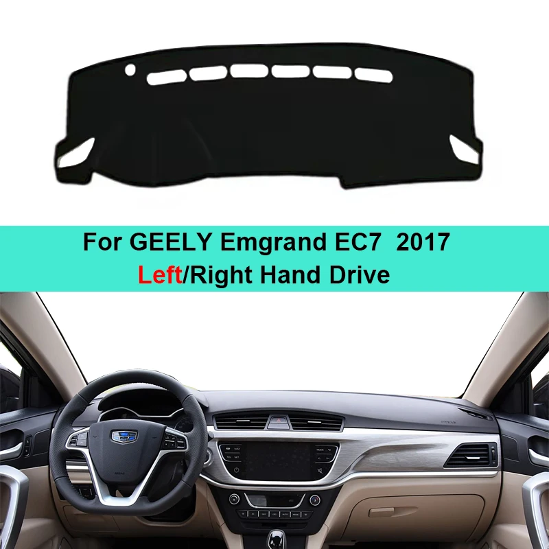 For GEELY Emgrand EC7 2017 Car Dashboard Mat Decoration Interior Non Slip Pad Accessories Windscreen Sun Shade Rug Cover Parts