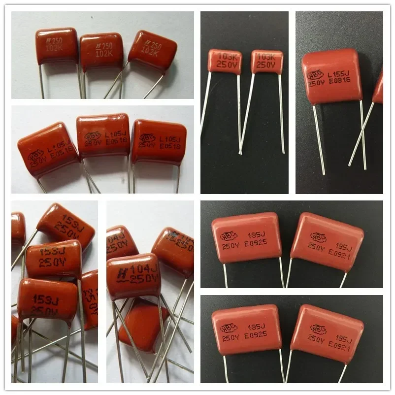 5pcs CBB capacitor 250V 562~475 5.6nF~4.7uF Metallized Polypropylene Film Capacitor All Values 103 104 105 223 224 473 474