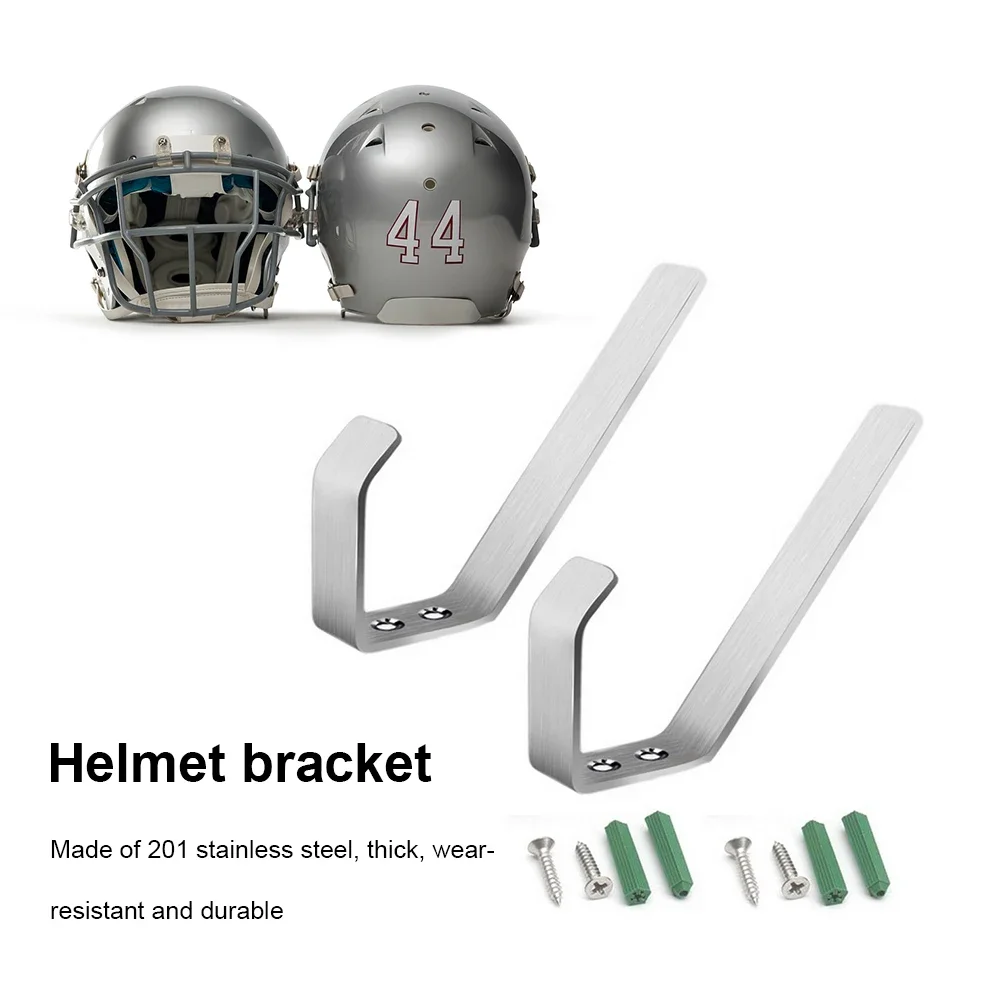 2PCS Motorrad Hut Wand Haken Rack Edelstahl Motorrad Helm Halter mit Befestigungs Schrauben Mehrzweck Wand Halterung Rack